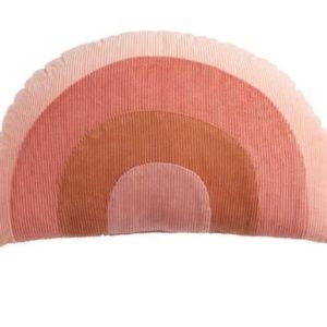 Warm Rainbow Velvet Corduroy Throw Pillow (2 AVAILABLE)